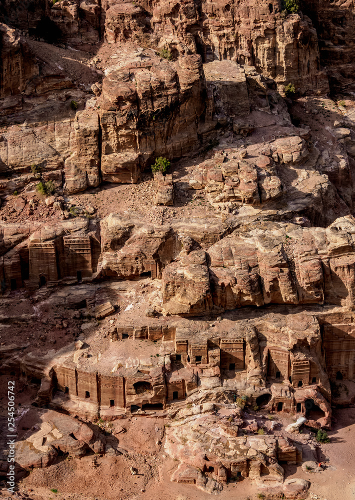 Street of Facades, elevated view, Petra, Ma'an Governorate, Jordan Street of Facades, elevated view, Petra, Ma'an Governorate, Jordan