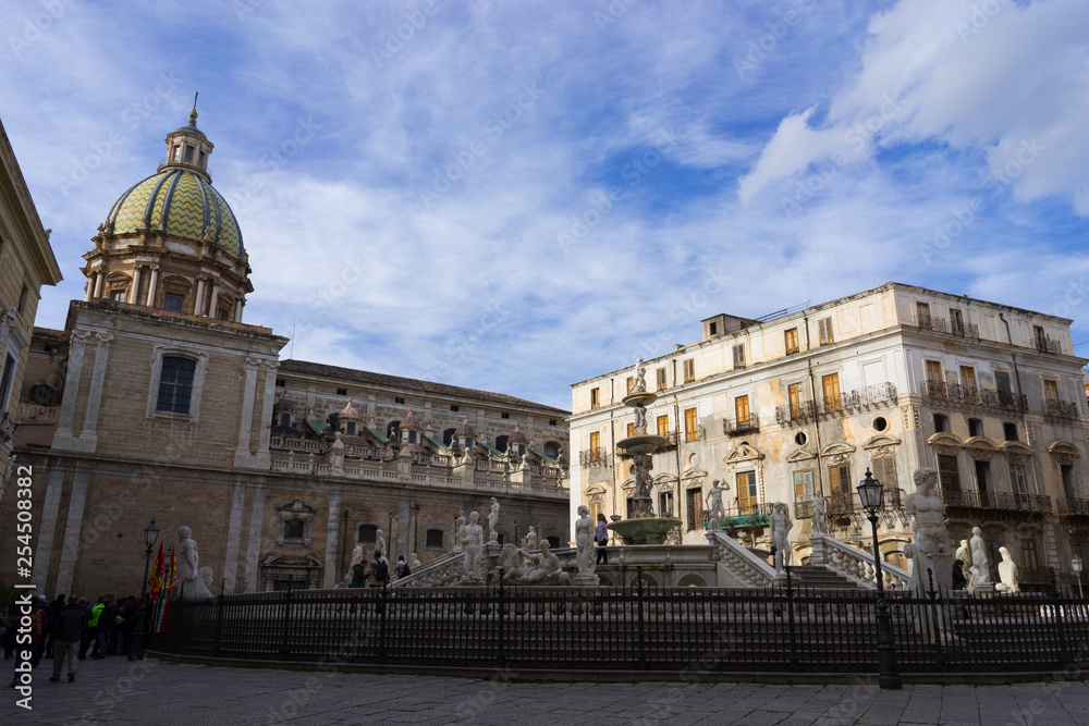 Piazza Pretoria, also known as square of Shame, Palermo