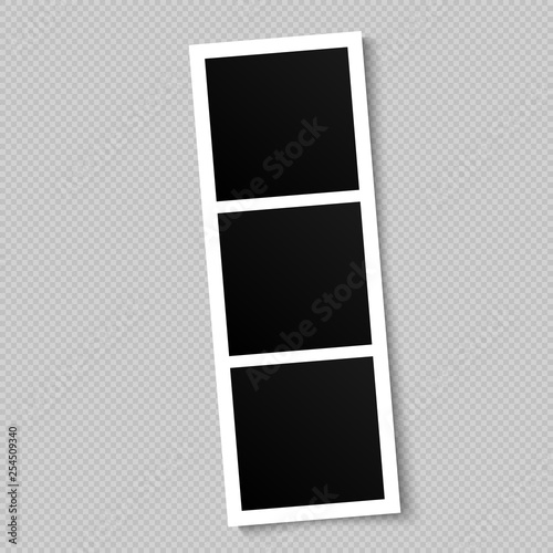Blank photo frame. Template for design. Vector illustration