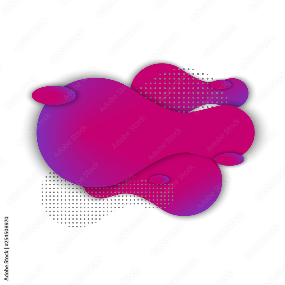 Abstract color liquid shape