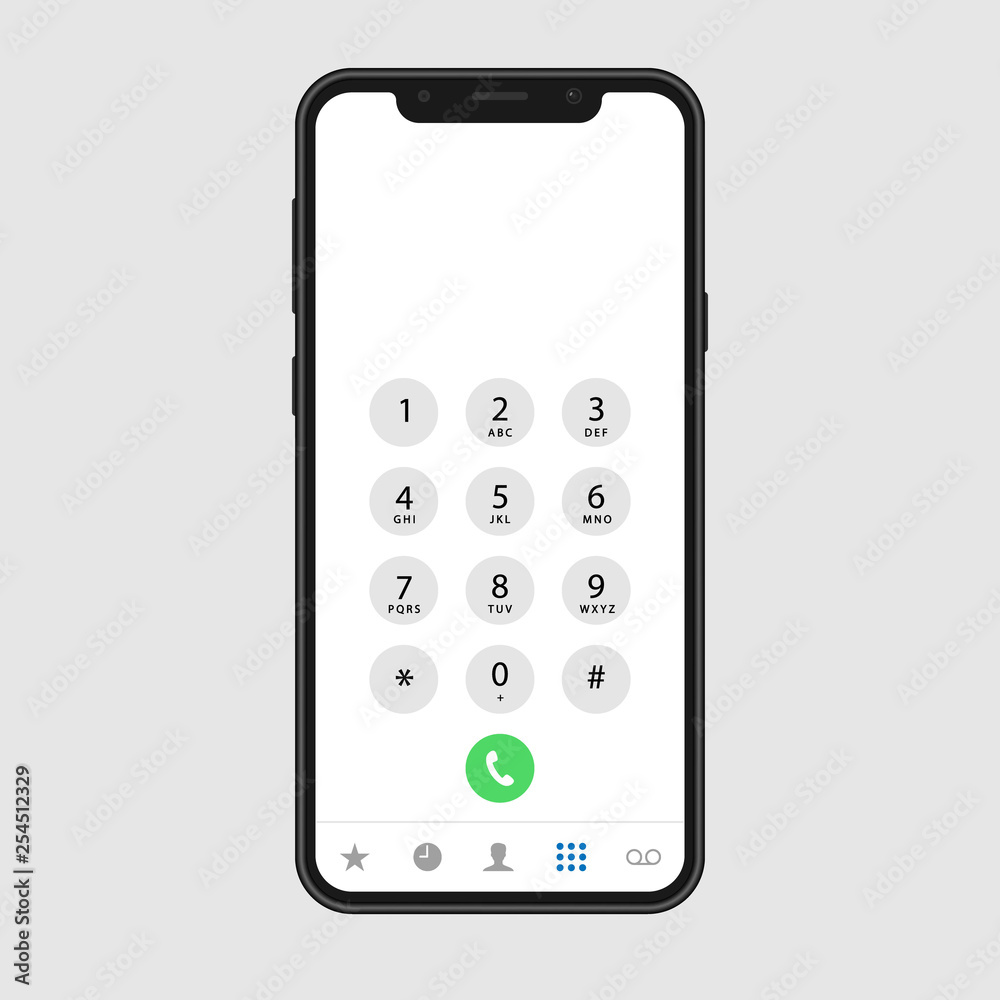 Phone call screen vector de Stock Adobe Stock
