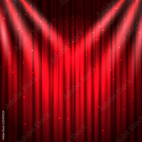 Red stage curtain background