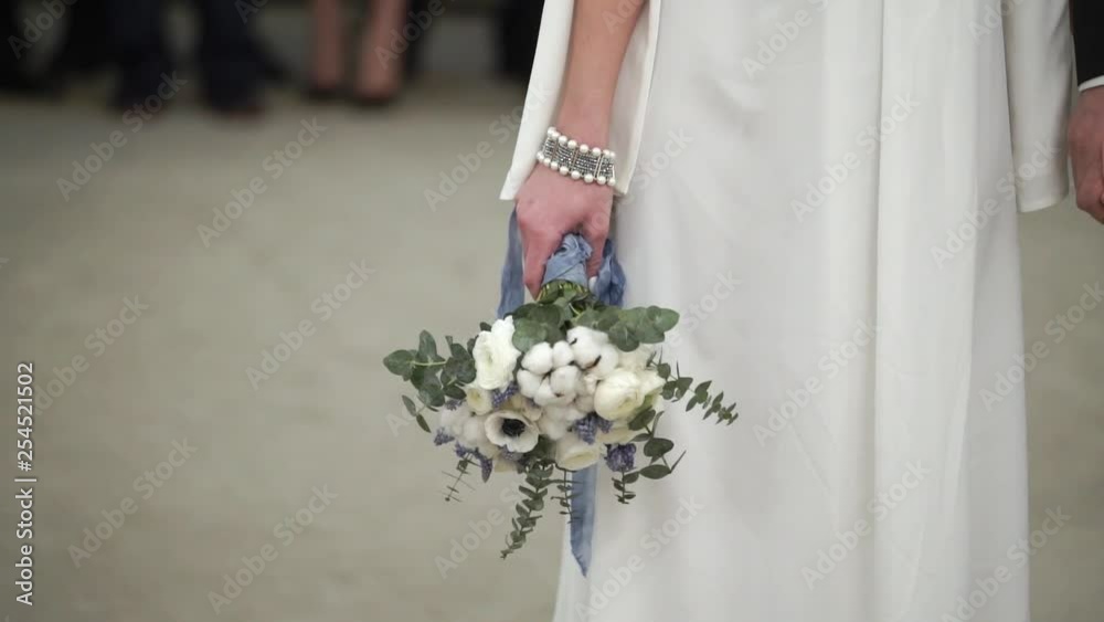 Bride and groom at wedding ceremony indoors Bride and groom at wedding ceremony indoors