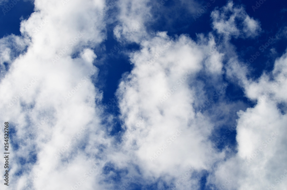 Cloudy blue sky, photo, environment 