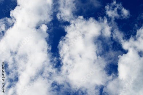 Cloudy blue sky, photo, environment 