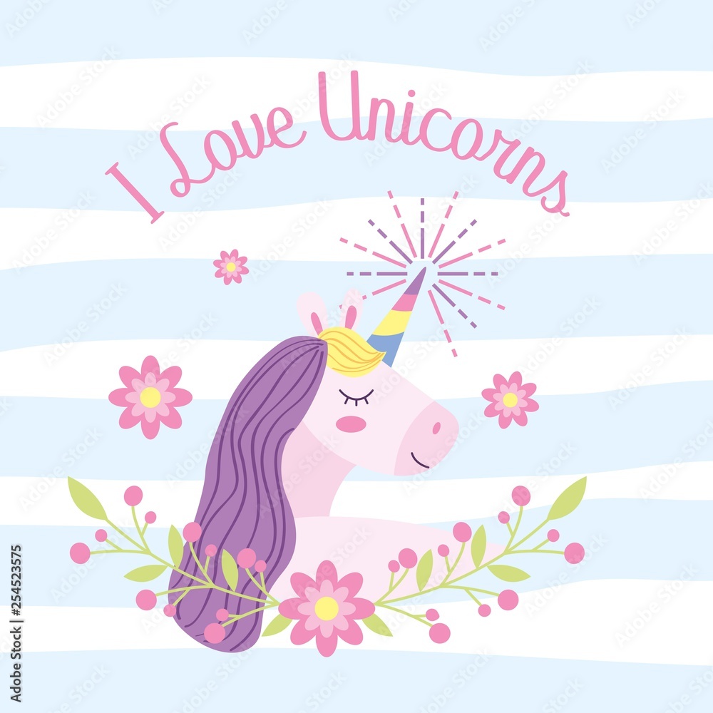 Unicorn fantasy cartoons