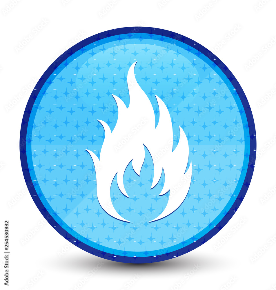 Fire icon galaxy cyan blue round button Fire icon galaxy cyan blue round button