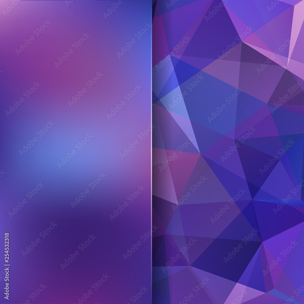 Obraz premium Abstract background consisting of purple triangles. Geometric design for business presentations or web template banner flyer. Vector illustration