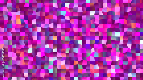 Brightly Magenta and Pink Mosaic Polygonal Glitter