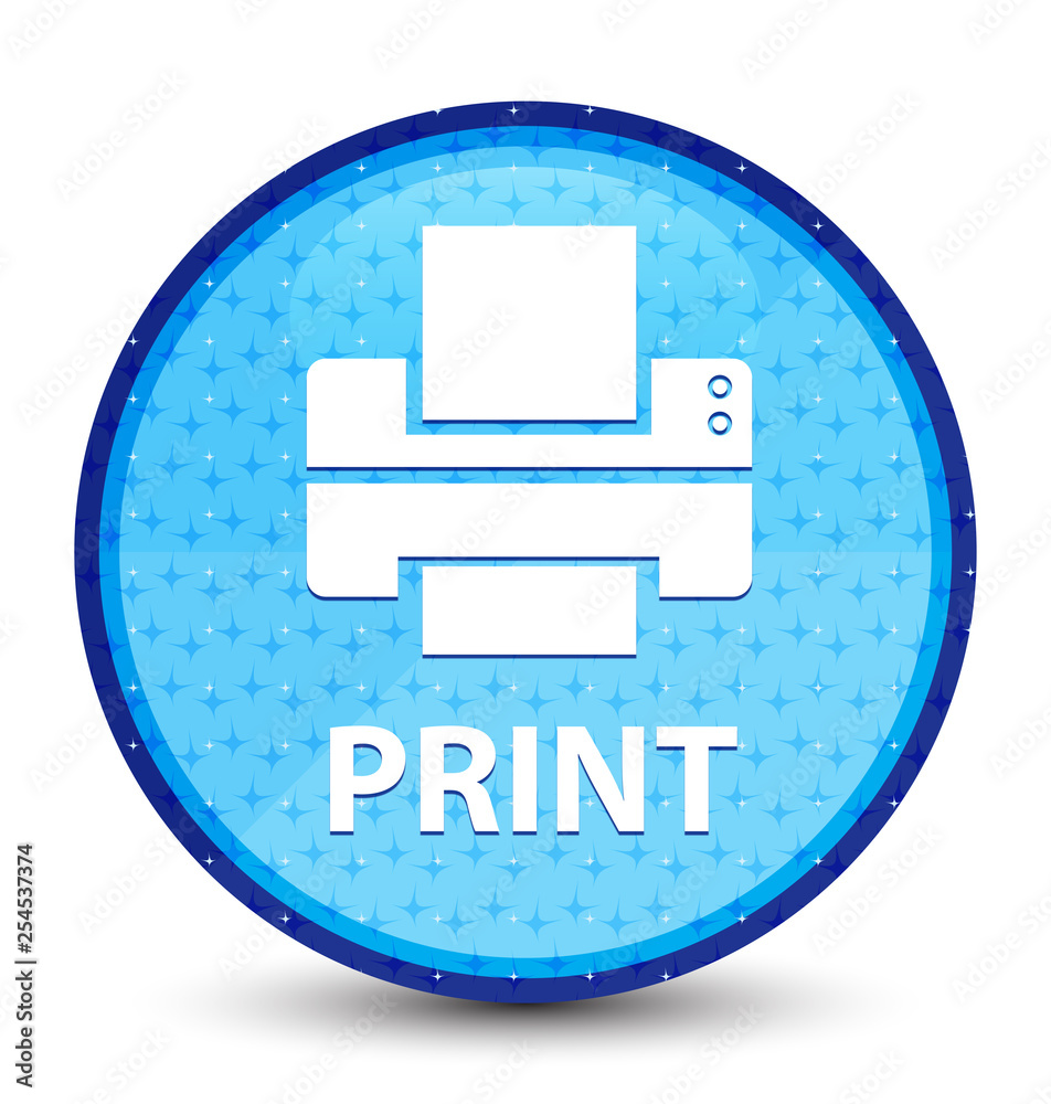 Print (printer icon) galaxy cyan blue round button Print (printer icon) galaxy cyan blue round button