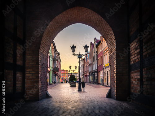 View from Czluchowska gate in Chojnice, Poland