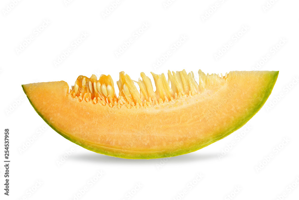 Melon slice isolated on white background Melon slice isolated on white background