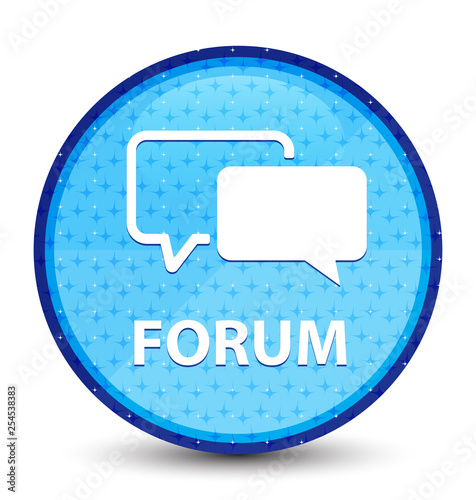 Forum galaxy cyan blue round button