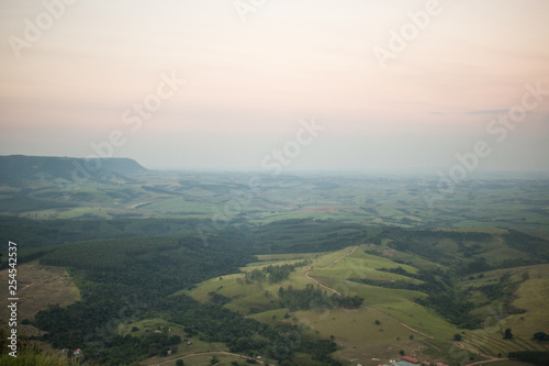 View from the top of the mountain of the city of São Pedro