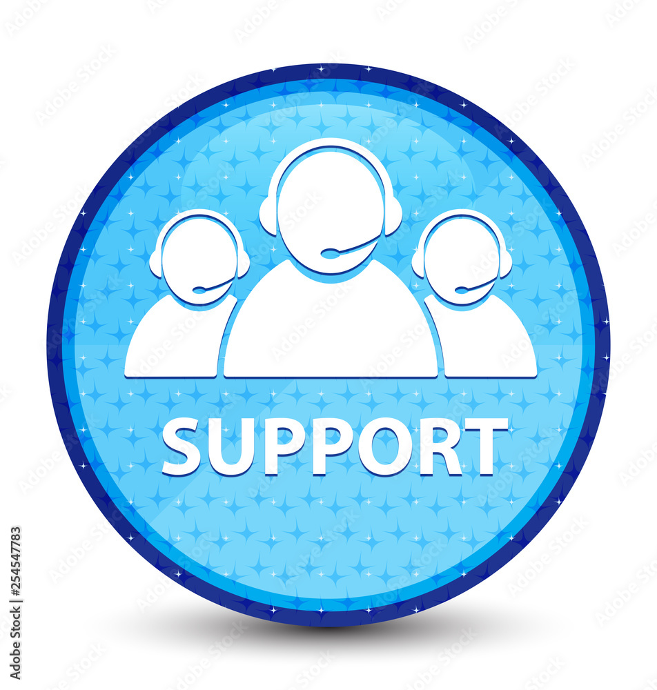 Support (customer care team icon) galaxy cyan blue round button Support (customer care team icon) galaxy cyan blue round button