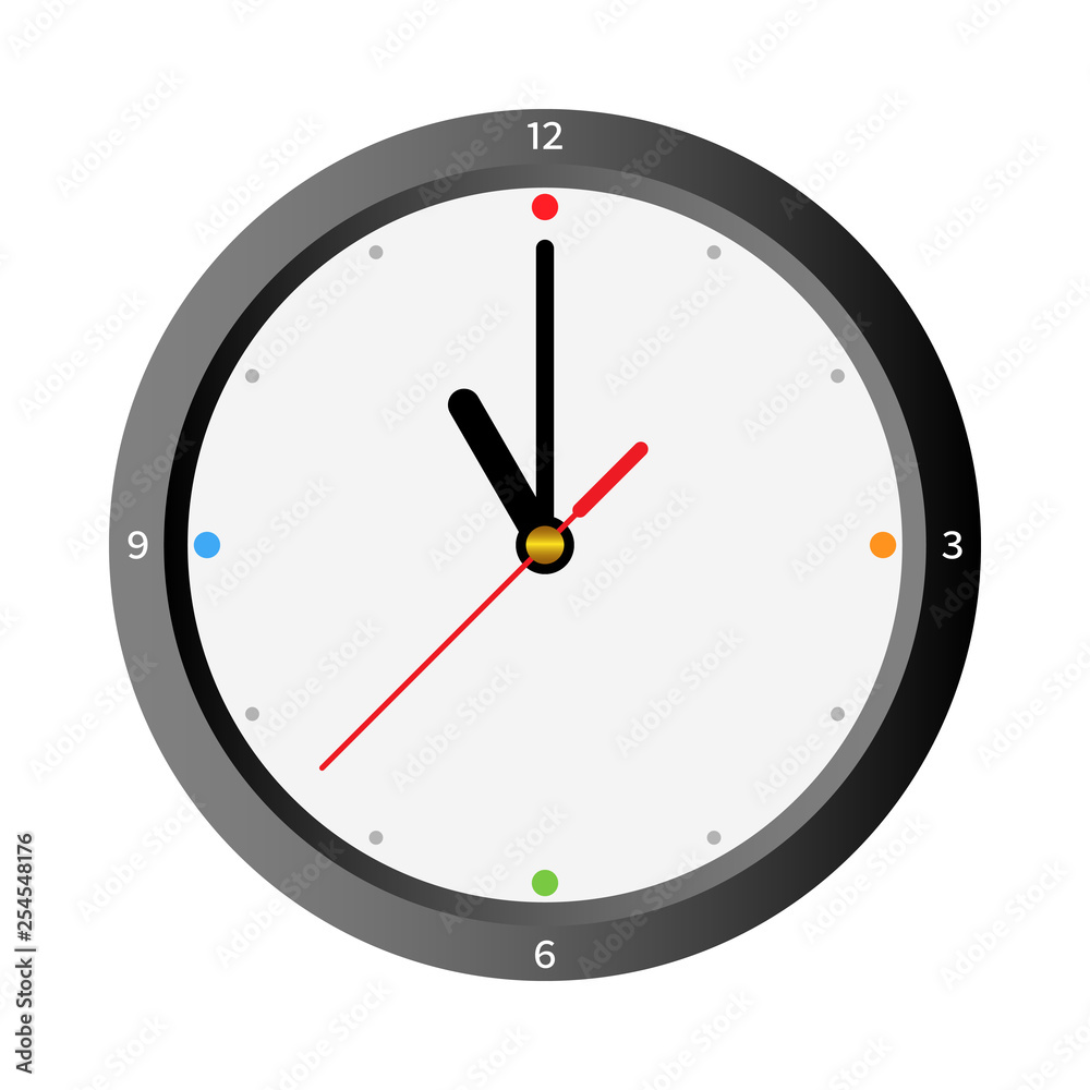 eleven, modern black realistic clock concept eleven, modern black realistic clock concept