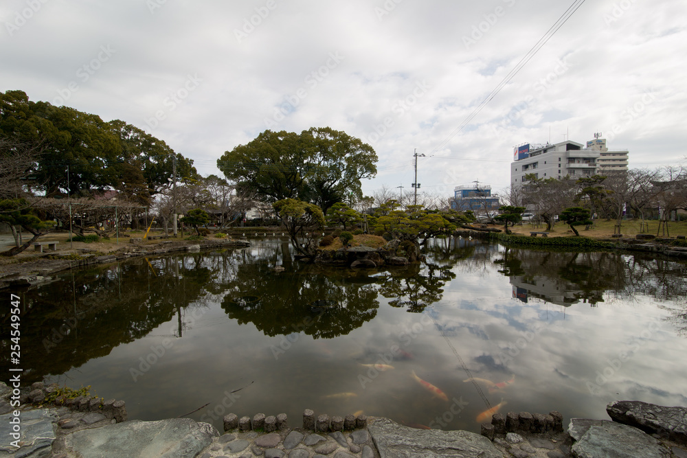 Fototapeta premium 神社の池