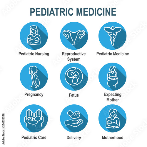 Pediatric Medicine with Baby / Pregnancy Related Icon