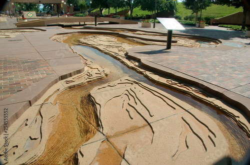 Mississippi River Park, located in Mud Island, including a hydraulic scale model of the lower Mississippi River and coastal cities, Memphis, Tennenssee.