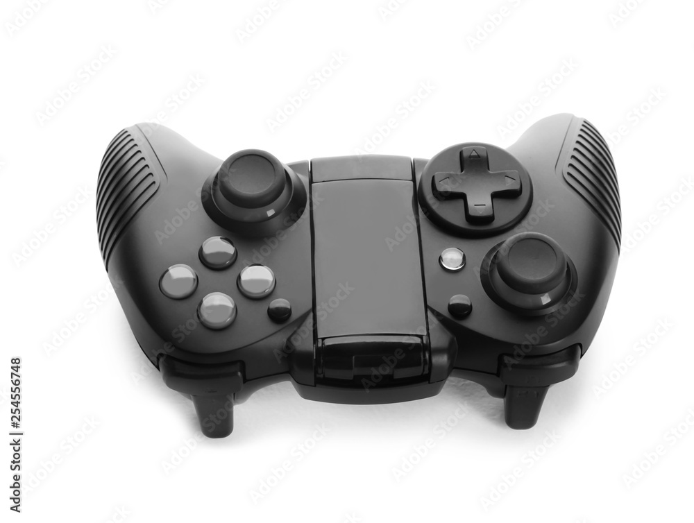Modern video game controller isolated on white Modern video game controller isolated on white
