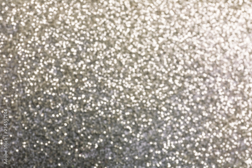Closeup view of sparkling silver glitter background Closeup view of sparkling silver glitter background