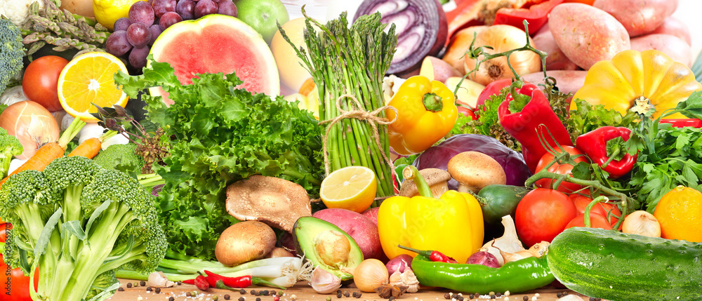 Vegetables food background.