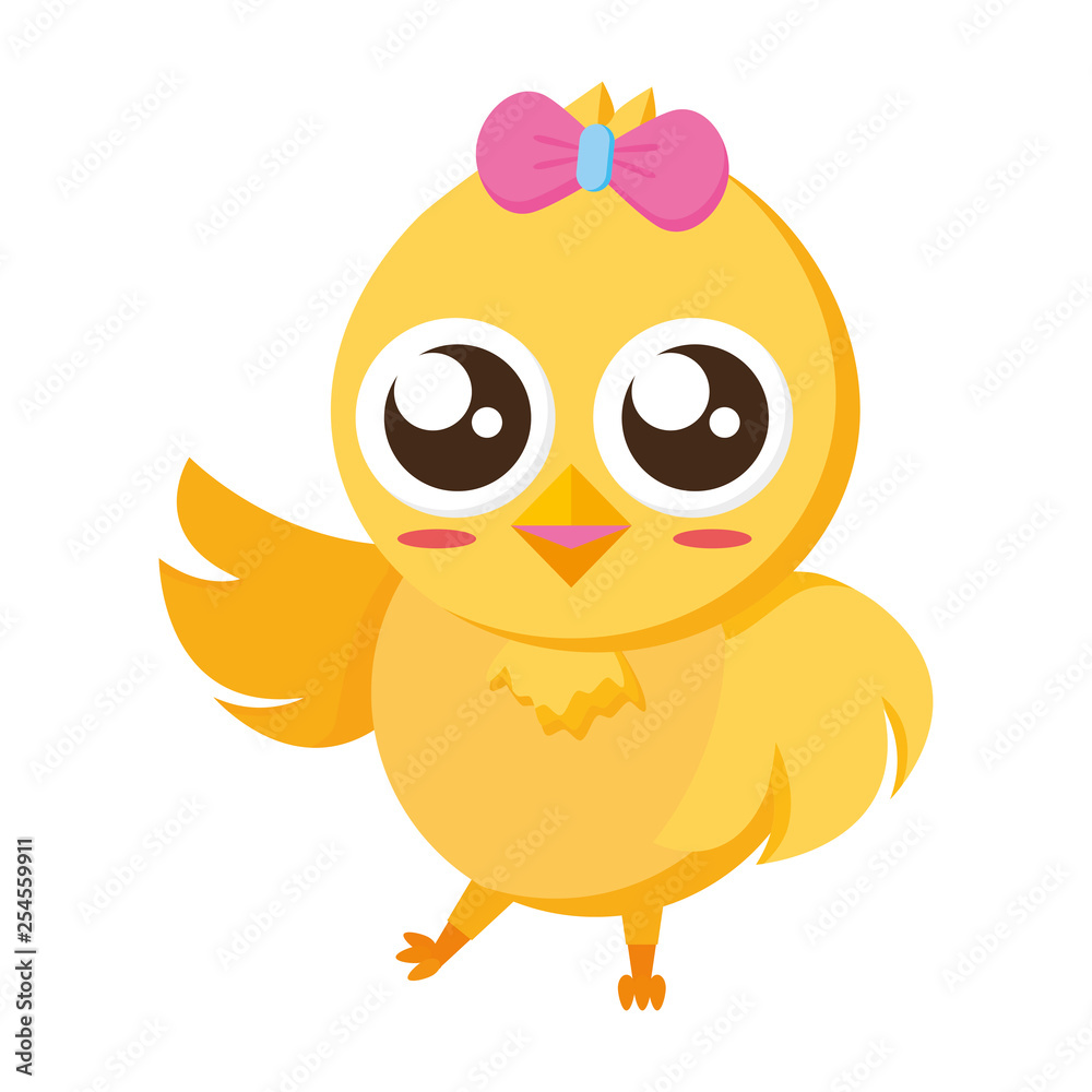 cute chick female cartoon