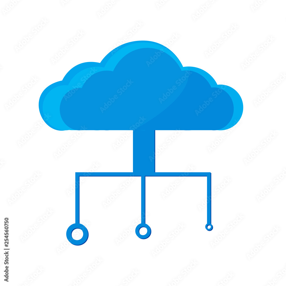 Isolated cloud computing icon. Vector illustration design Isolated cloud computing icon. Vector illustration design