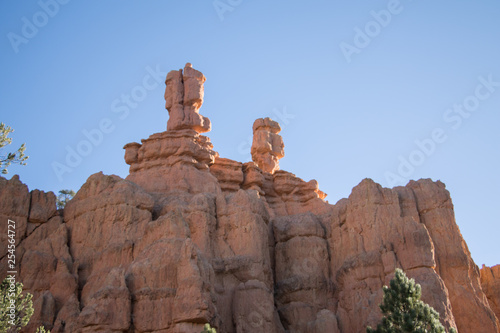 Stunning Red Canyon is an area of hoodoos and sandstone rock formations  This wilderness area s found on the road between Bryce Canyon National Park and Zion National Park in Utah  USA