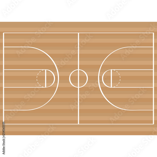 Isolated basketball field image. Vector illustration design