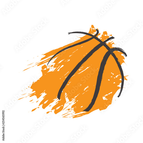 Sketch of a basketball ball. Vector illustration design