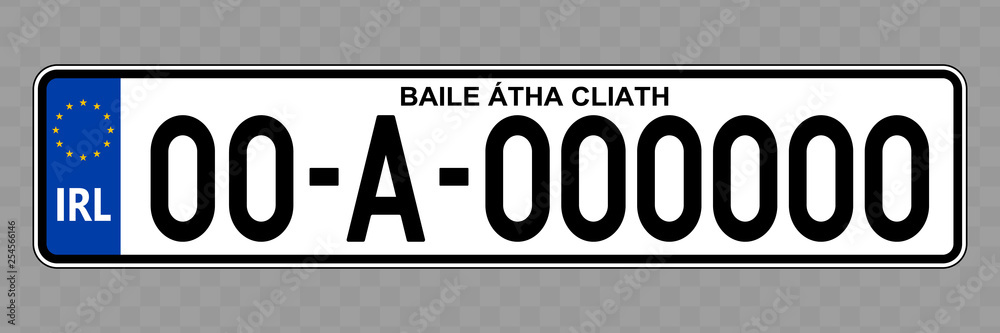 Fototapeta premium Vehicle number plate.