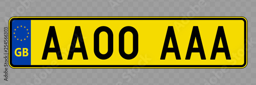 Vehicle number plate.