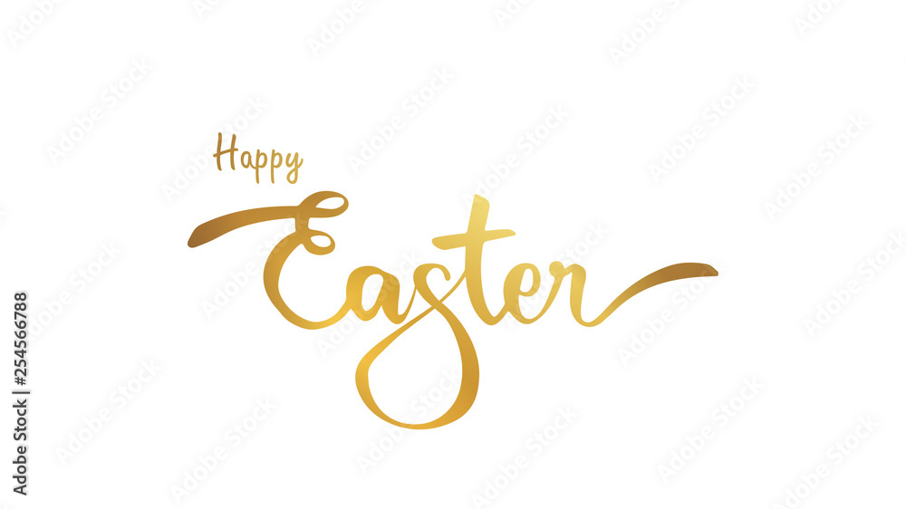 Vector illustration. Happy Easter Hand drawn elegant modern colorful lettering isolated on background. - Vector Vector illustration. Happy Easter Hand drawn elegant modern colorful lettering isolated on background. - Vector