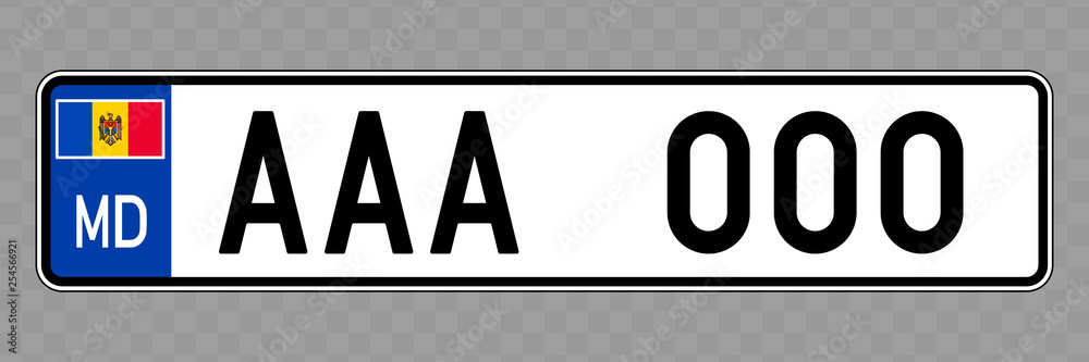 Fototapeta premium Vehicle number plate.