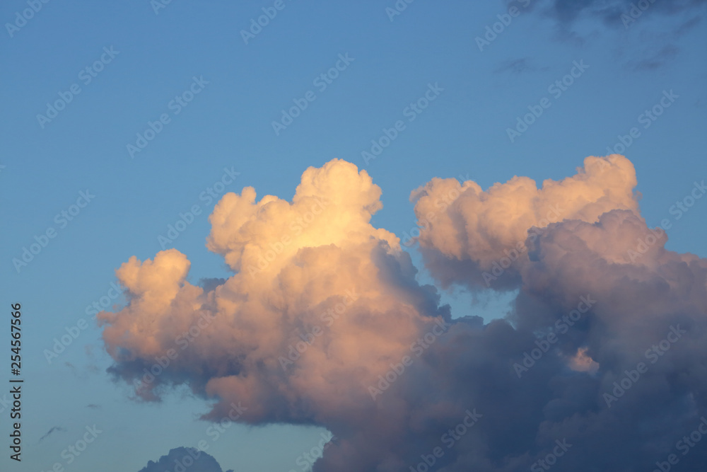 fluffy cloud on blue sky