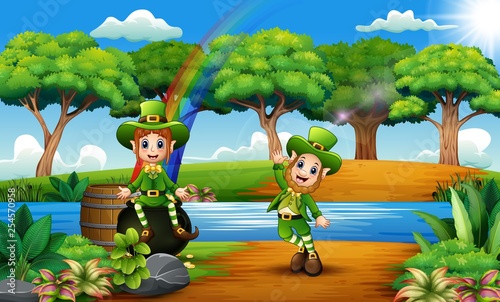 St Patrick or Saint Patrick s exulting in the park