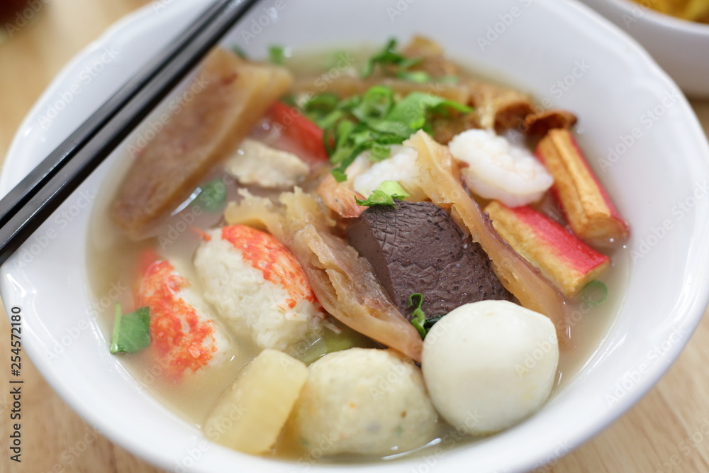 seafood yentafo noodle of asia food tasty seafood yentafo noodle of asia food tasty