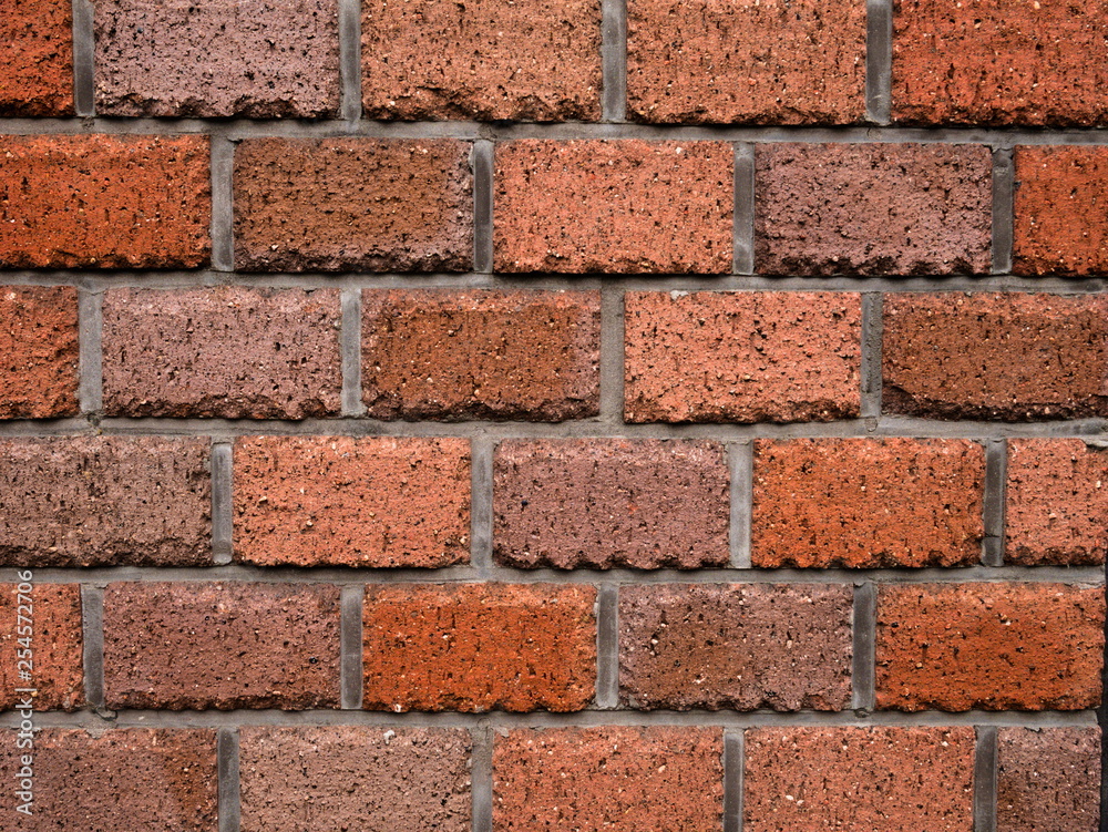 Obraz premium 本物の赤い煉瓦(red brick wall)