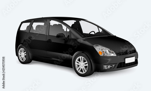 Black minivan car