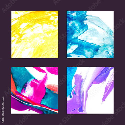Mixed acrylic paintings
