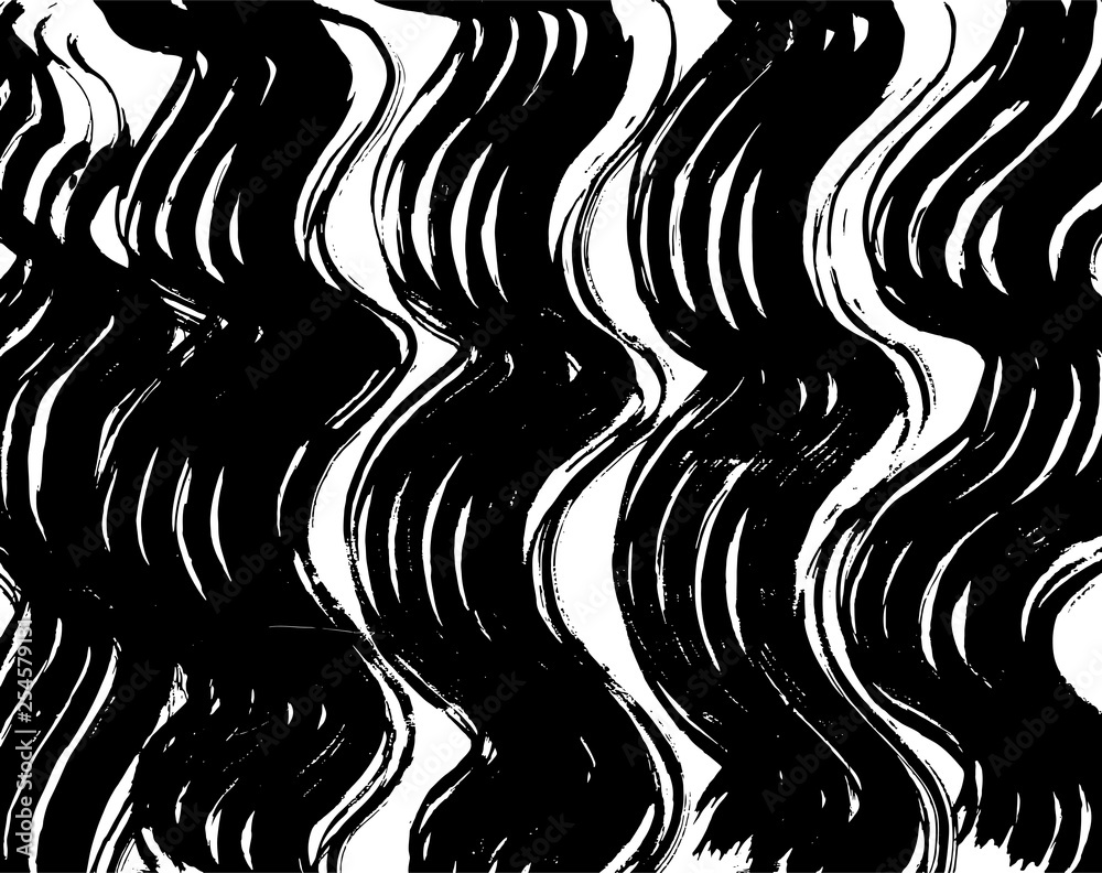 Fototapeta premium Brush grunge pattern. White and black vector.