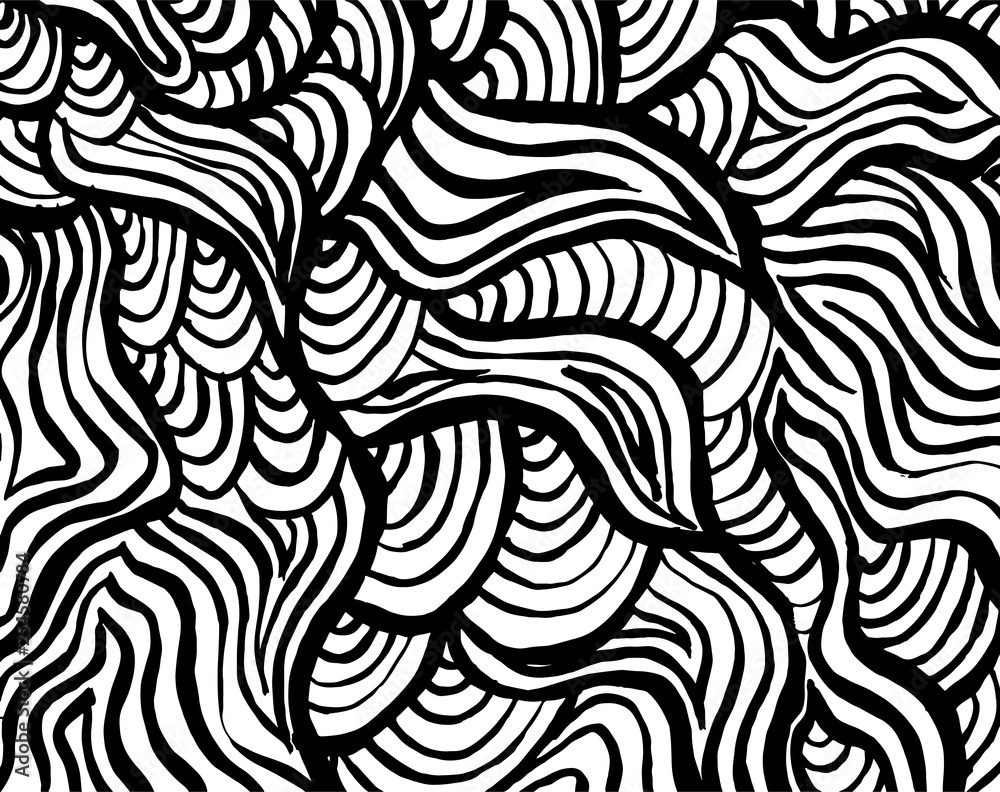 Fototapeta Brush grunge pattern. White and black vector.