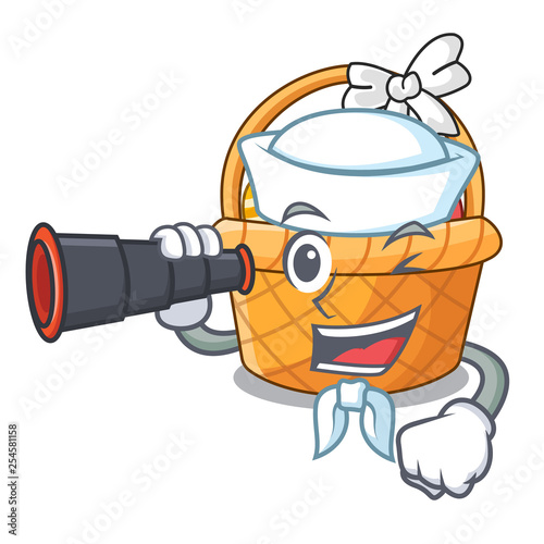 Sailor with binocular easter basket miniature the shape mascot