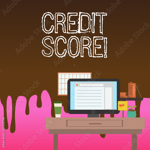 Conceptual hand writing showing Credit Score. Concept meaning Capacity to repay a loan Creditworthiness of an individual photo