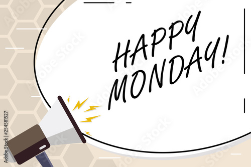 Text sign showing Happy Monday. Business photo text Wishing you have a good start for the week