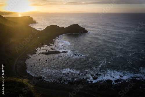 amazing sunset over the irish coast when the stones are full caress