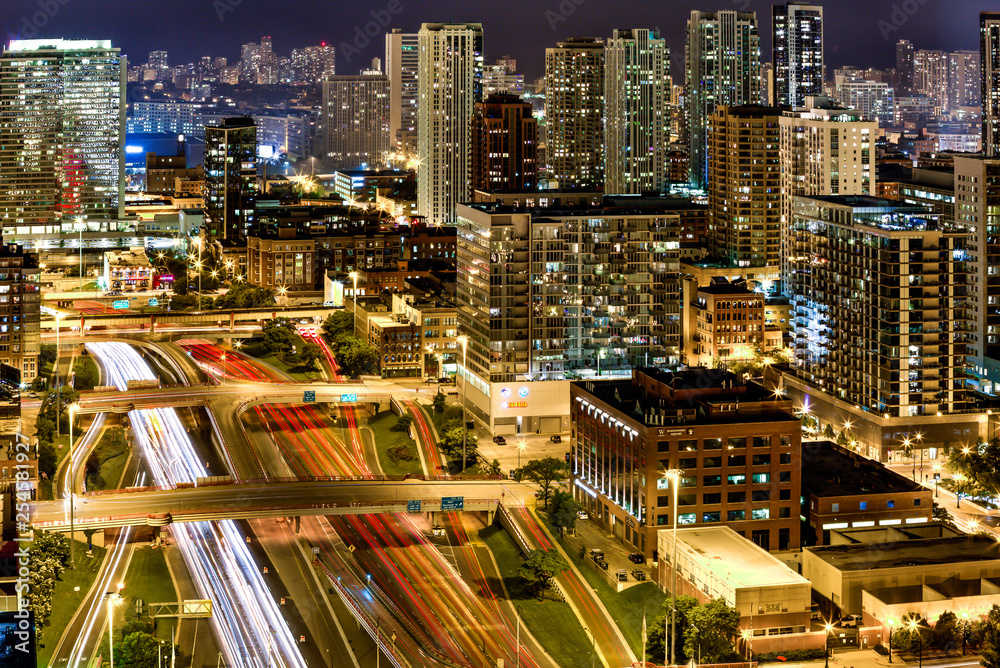 Fototapeta premium Chicago Nite