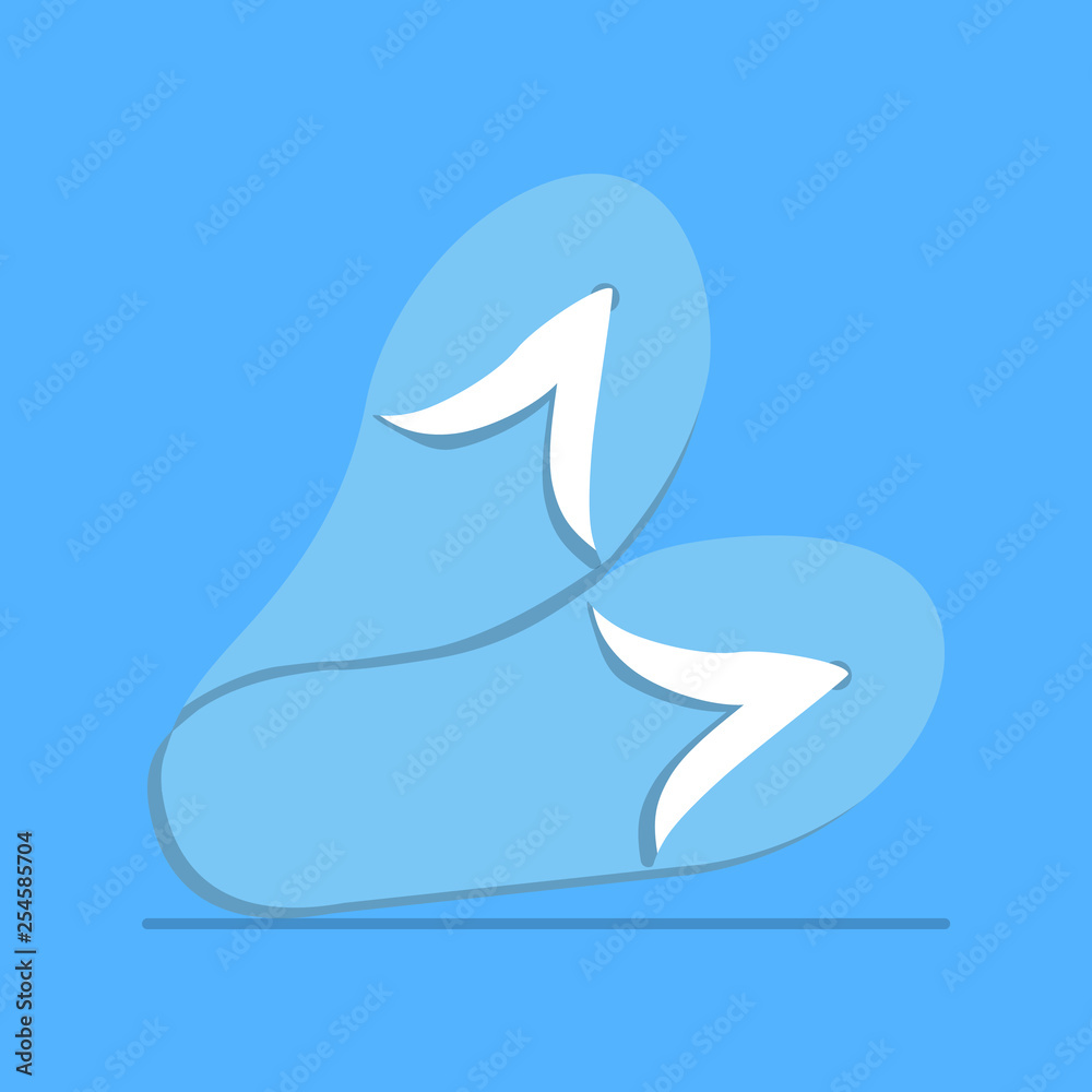 Obraz premium Beach slippers in flat style