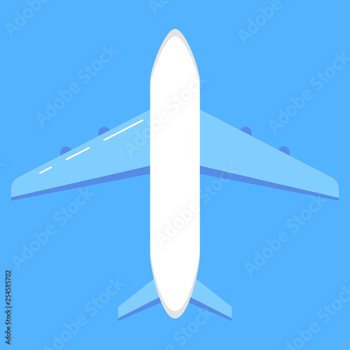 Airplane template vector. Flat style